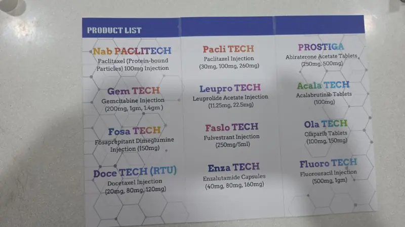 Printed product list of Malta International Pharma
